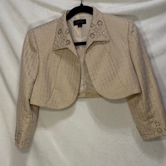 Tahari ASL Metallic Jacquard Dress and Jacket Set by Arthur S. Levine Size 4 - Picture 11 of 13